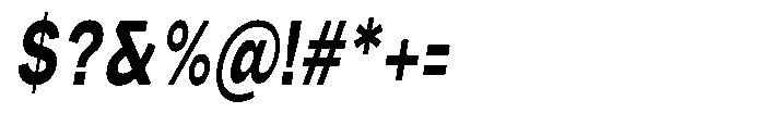 Phiano Gr BoldExtraCondSlant Font OTHER CHARS