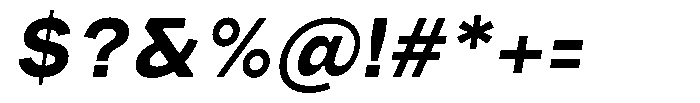 Phiano Gr BoldSlant Font OTHER CHARS