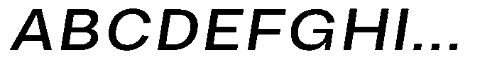 Phiano Gr ExpandedSlant Font UPPERCASE