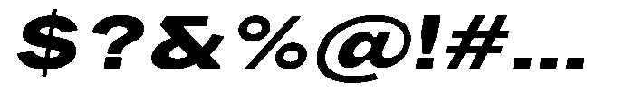 Phiano Gr ExtBdExtExpSlant Font OTHER CHARS