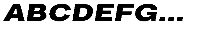 Phiano Gr ExtBdExtExpSlant Font UPPERCASE