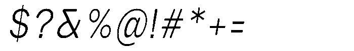 Phiano Gr ExtLtCondSlant Font OTHER CHARS
