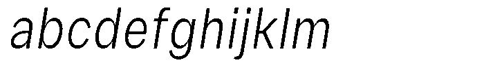 Phiano Gr ExtLtCondSlant FONT