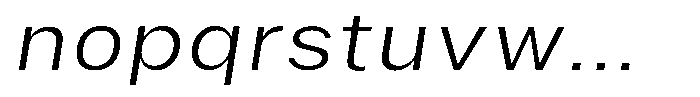 Phiano Gr ExtLtExpSlant Font LOWERCASE