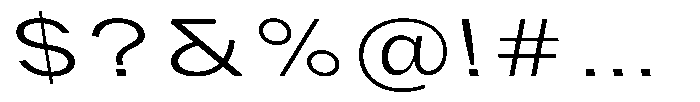 Phiano Gr ExtLtExtExpBackslant Font OTHER CHARS