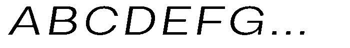Phiano Gr ExtLtExtExpSlant Font UPPERCASE