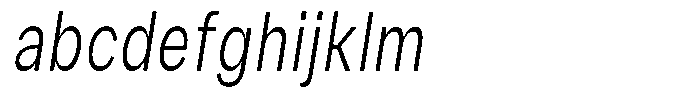 Phiano Gr ExtLtExtraCondSlant FONT