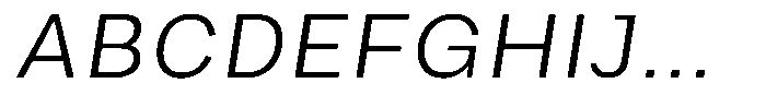 Phiano Gr ExtLtSemExpSlant Font UPPERCASE