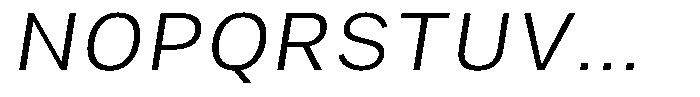 Phiano Gr ExtLtSemExpSlant Font UPPERCASE