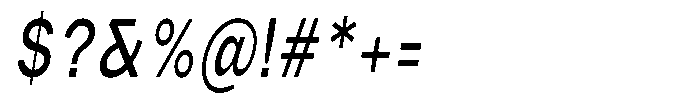 Phiano Gr ExtraCondensedSlant Font OTHER CHARS
