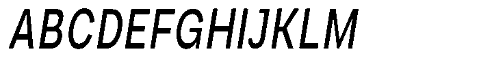 Phiano Gr ExtraCondensedSlant Font UPPERCASE
