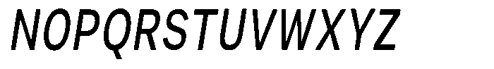 Phiano Gr ExtraCondensedSlant Font UPPERCASE