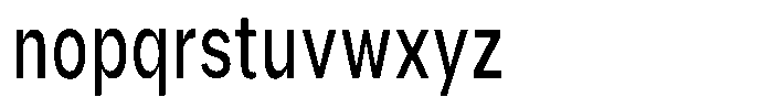 Phiano Gr ExtraCondensed Font LOWERCASE