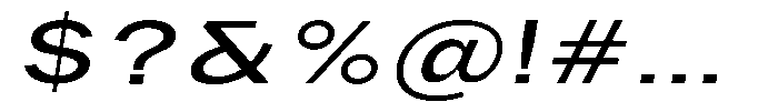 Phiano Gr ExtraExpandedSlant Font OTHER CHARS