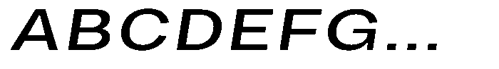 Phiano Gr ExtraExpandedSlant Font UPPERCASE