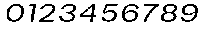 Phiano Gr LightExpandedSlant Font OTHER CHARS