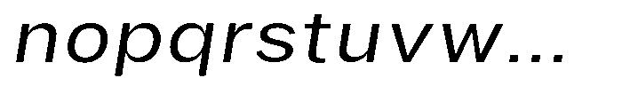 Phiano Gr LightExpandedSlant Font LOWERCASE