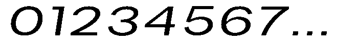 Phiano Gr LightExtExpSlant Font OTHER CHARS