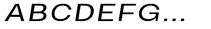 Phiano Gr LightExtExpSlant Font UPPERCASE