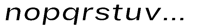 Phiano Gr LightExtExpSlant Font LOWERCASE