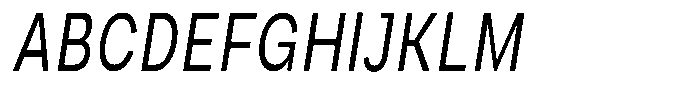 Phiano Gr LightExtraCondSlant Font UPPERCASE