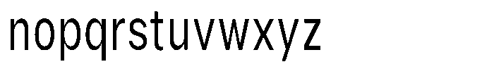 Phiano Gr LightExtraCondensed Font LOWERCASE
