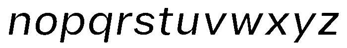 Phiano Gr LightSemExpSlant Font LOWERCASE