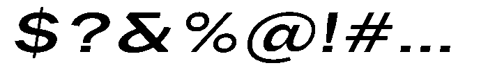 Phiano Gr MedExtExpSlant Font OTHER CHARS