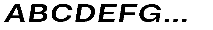 Phiano Gr MedExtExpSlant Font UPPERCASE