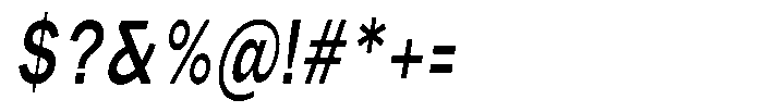 Phiano Gr MedExtraCondSlant Font OTHER CHARS