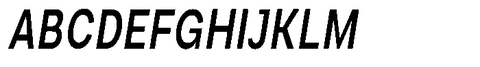 Phiano Gr MedExtraCondSlant Font UPPERCASE