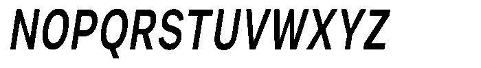 Phiano Gr MedExtraCondSlant Font UPPERCASE