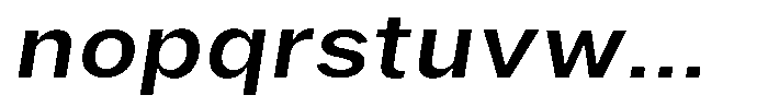 Phiano Gr MediumExpandedSlant Font LOWERCASE