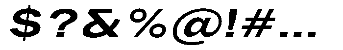 Phiano Gr SemBdExtExpSlant Font OTHER CHARS