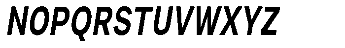 Phiano Gr SemBdExtraCondSlant Font UPPERCASE