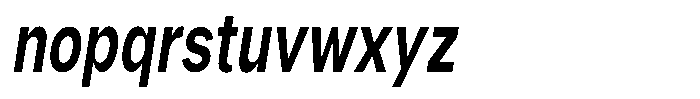 Phiano Gr SemBdExtraCondSlant Font LOWERCASE