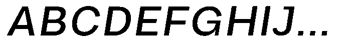 Phiano Gr SemiExpandedSlant Font UPPERCASE