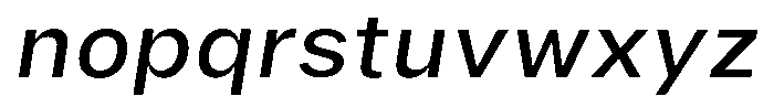 Phiano Gr SemiExpandedSlant Font LOWERCASE