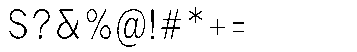 Phiano Gr ThinCondensed Font OTHER CHARS