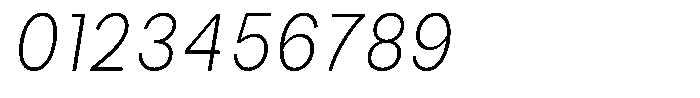Phiano Gr ThinCondensedSlant Font OTHER CHARS