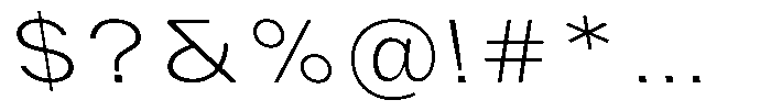 Phiano Gr ThinExpBackslant Font OTHER CHARS