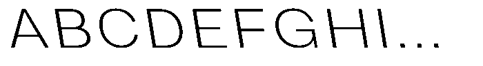 Phiano Gr ThinExpBackslant Font UPPERCASE