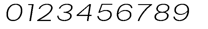 Phiano Gr ThinExpandedSlant Font OTHER CHARS