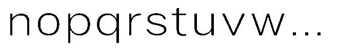 Phiano Gr ThinExpanded Font LOWERCASE