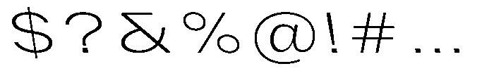 Phiano Gr ThinExtExpBackslant Font OTHER CHARS