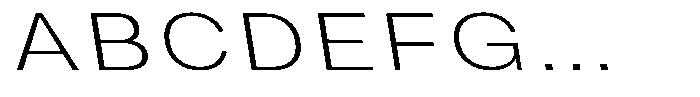 Phiano Gr ThinExtExpBackslant Font UPPERCASE