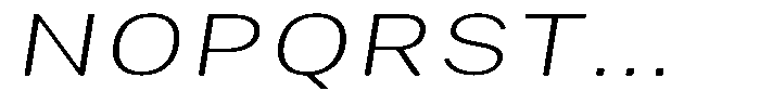 Phiano Gr ThinExtExpSlant Font UPPERCASE