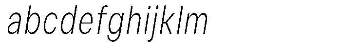 Phiano Gr ThinExtraCondSlant FONT