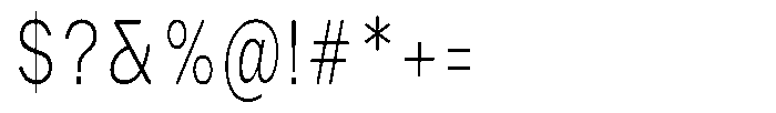 Phiano Gr ThinExtraCondensed Font OTHER CHARS