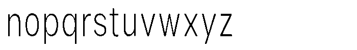 Phiano Gr ThinExtraCondensed Font LOWERCASE